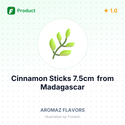 Cinnamon Sticks 7.5cm – summary card, no photo uploaded yet