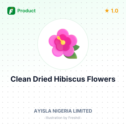 Clean Dried Hibiscus Flowers – summary card, no photo uploaded yet