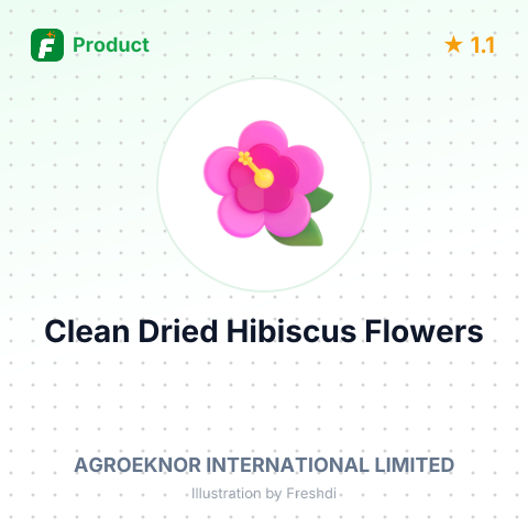 Clean Dried Hibiscus Flowers – summary card, no photo uploaded yet