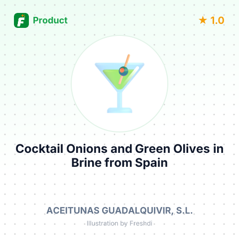 Cocktail Onions and Green Olives in Brine – summary card, no photo uploaded yet