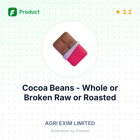 Cocoa Beans - Whole or Broken, Raw or Roasted – summary card, no photo uploaded yet