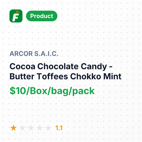 Cocoa Chocolate Candy - Butter Toffees Chokko Mint – summary card, no photo uploaded yet
