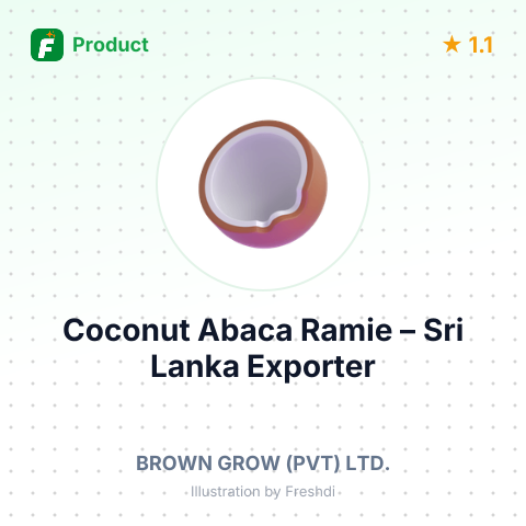 Coconut Abaca (Manila Hemp) Ramie – summary card, no photo uploaded yet