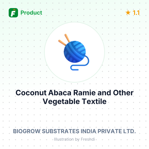 Coconut, Abaca, Ramie, and Other Vegetable Textile Fibers – summary card, no photo uploaded yet