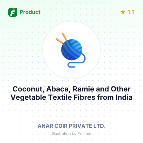 Coconut, Abaca, Ramie and Other Vegetable Textile Fibres – summary card, no photo uploaded yet