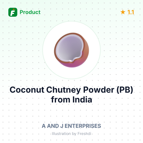 Coconut Chutney Powder (PB) – summary card, no photo uploaded yet