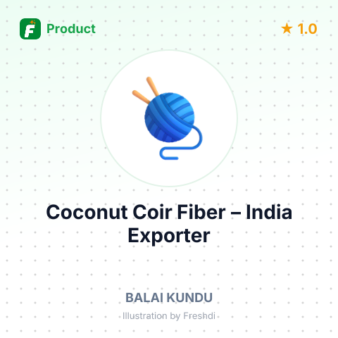 Coconut Coir Fiber – summary card, no photo uploaded yet