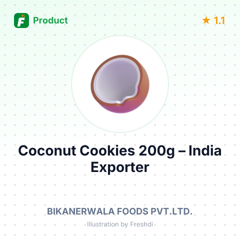 Coconut Cookies 200g – summary card, no photo uploaded yet