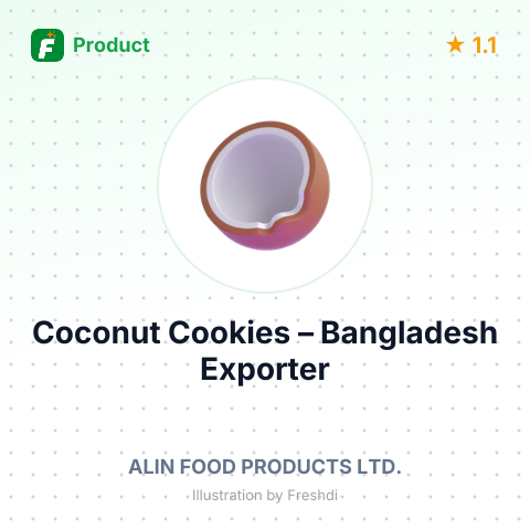 Coconut Cookies – product summary card, no photo uploaded yet