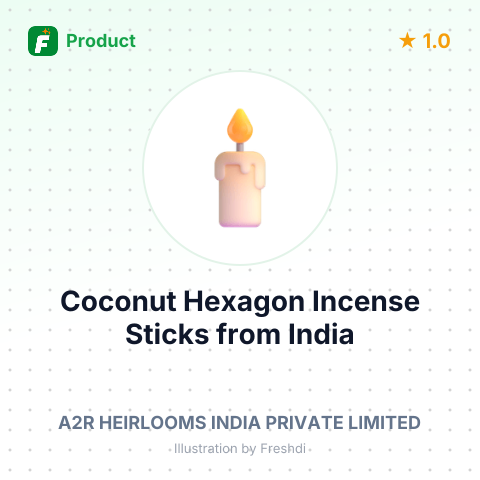 Coconut Hexagon Incense Sticks – summary card, no photo uploaded yet