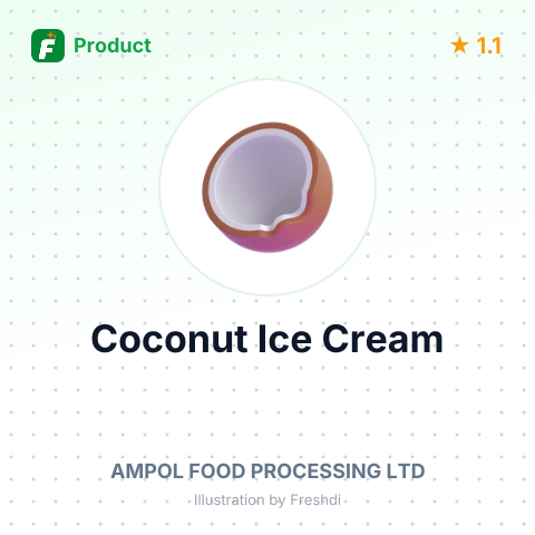 Coconut Ice Cream – summary card, no photo uploaded yet