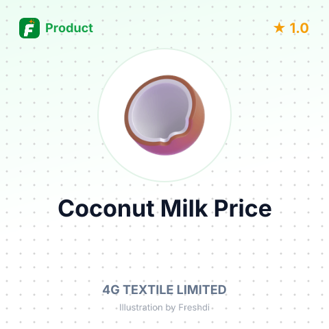Coconut Milk – product summary card, no photo uploaded yet