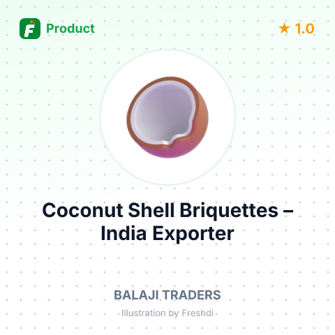 Coconut Shell Briquettes – summary card, no photo uploaded yet