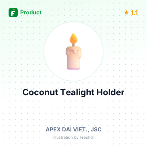 Coconut Tealight Holder – summary card, no photo uploaded yet