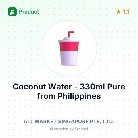 Coconut Water - 330ml Pure – summary card, no photo uploaded yet