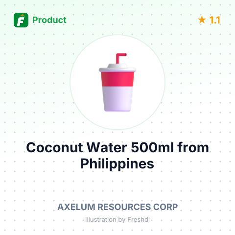 Coconut Water 500ml – summary card, no photo uploaded yet