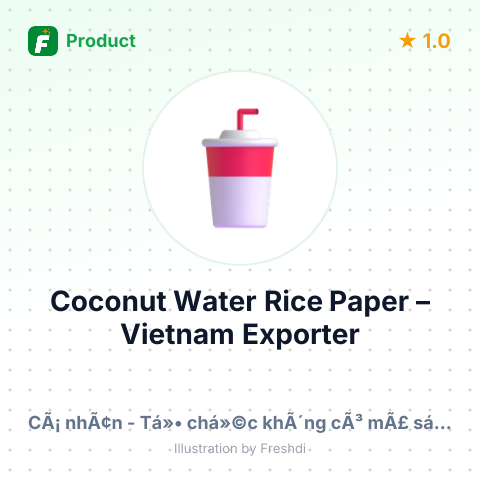 Coconut Water Rice Paper – summary card, no photo uploaded yet