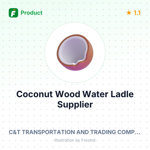 Coconut Wood Water Ladle – summary card, no photo uploaded yet