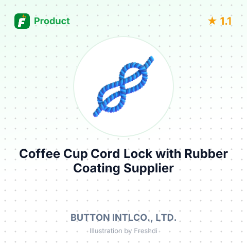 Coffee Cup Cord Lock with Rubber Coating – summary card, no photo uploaded yet