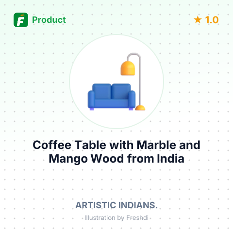 Coffee Table with Marble and Mango Wood – summary card, no photo uploaded yet
