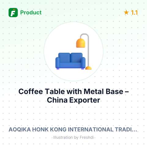 Coffee Table with Metal Base – summary card, no photo uploaded yet