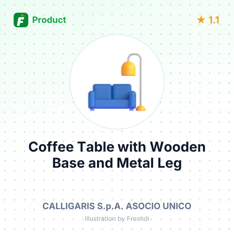 Coffee Table with Wooden Base and Metal Leg – summary card, no photo uploaded yet