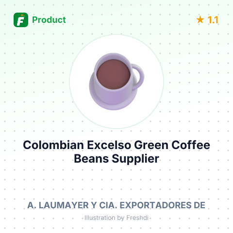 Colombian Excelso Green Coffee Beans – summary card, no photo uploaded yet