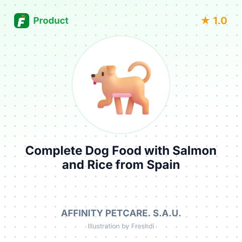Complete Dog Food with Salmon and Rice – summary card, no photo uploaded yet