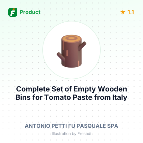 Complete Set of Empty Wooden Bins for Tomato Paste – summary card, no photo uploaded yet