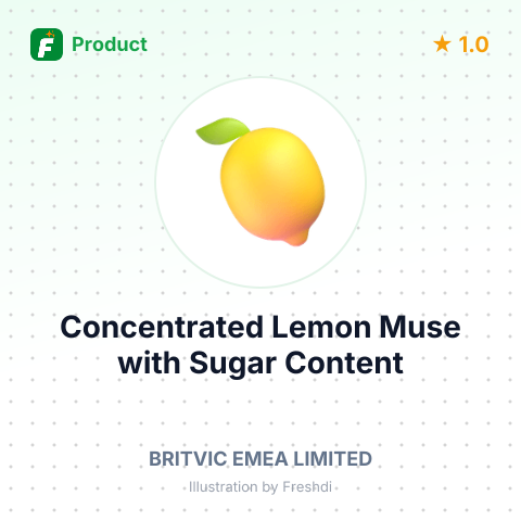 Concentrated Lemon Muse with Sugar Content Greater Than 30% – summary card, no photo uploaded yet