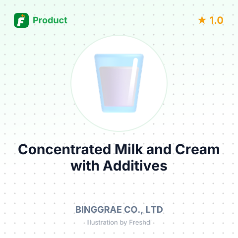 Concentrated Milk and Cream with Additives – summary card, no photo uploaded yet