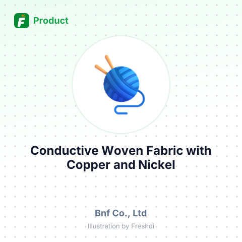 Conductive Woven Fabric with Copper and Nickel Metal Powder (Polyethylene fiber) – summary card, no photo uploaded yet