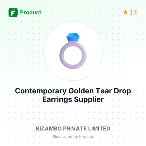 Contemporary Golden Tear Drop Earrings – summary card, no photo uploaded yet