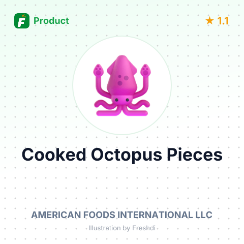 Cooked Octopus Pieces – summary card, no photo uploaded yet