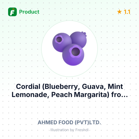 Cordial (Blueberry, Guava, Mint Lemonade, Peach Margarita) – summary card, no photo uploaded yet