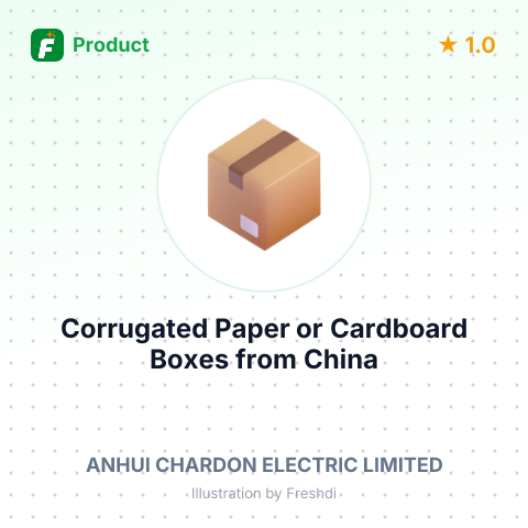 Corrugated Paper or Cardboard Boxes – summary card, no photo uploaded yet