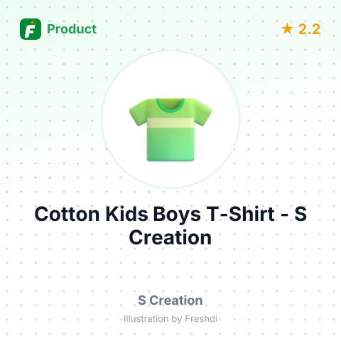 Cotton Kids Boys T-Shirt – summary card, no photo uploaded yet
