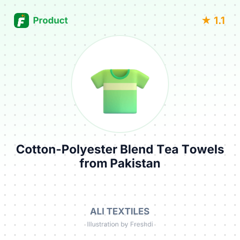 Cotton-Polyester Blend Tea Towels – summary card, no photo uploaded yet