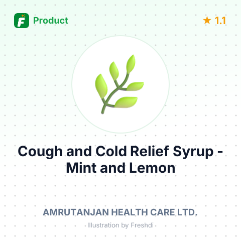 Cough and Cold Relief Syrup - Mint and Lemon Flavors – summary card, no photo uploaded yet