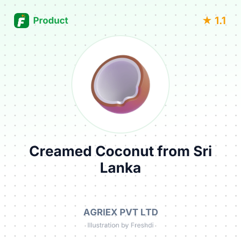 Creamed Coconut – summary card, no photo uploaded yet