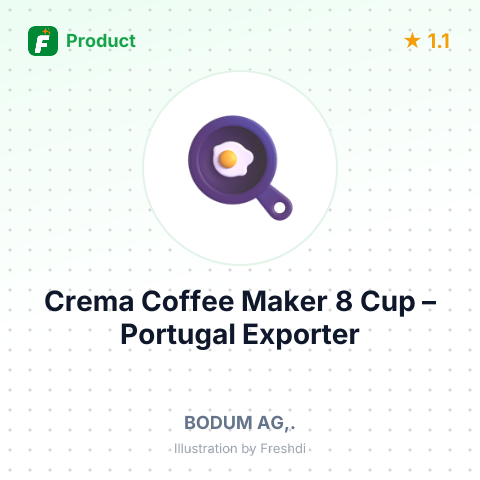 Crema Coffee Maker 8 Cup – summary card, no photo uploaded yet