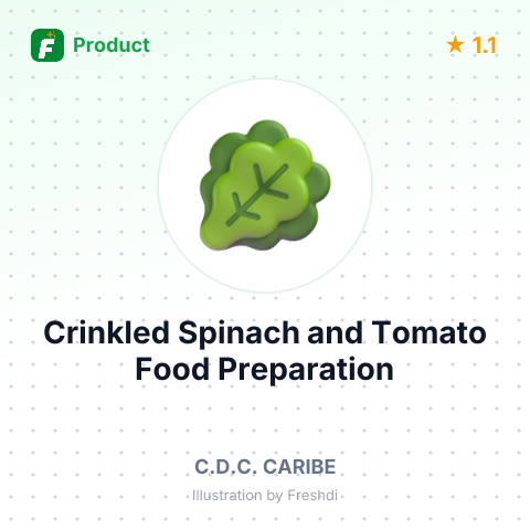 Crinkled Spinach and Tomato Food Preparation – summary card, no photo uploaded yet