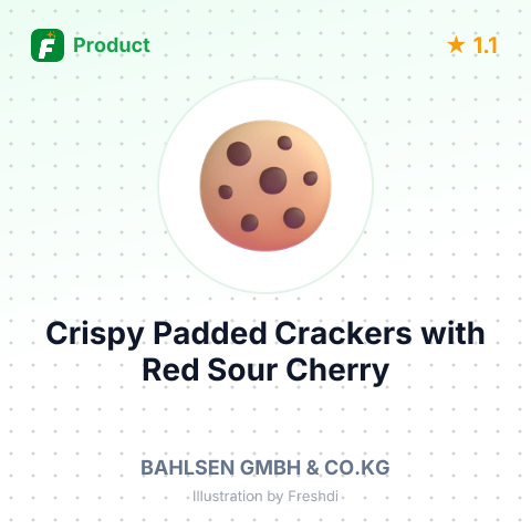 Crispy Padded Crackers with Red Sour Cherry – summary card, no photo uploaded yet