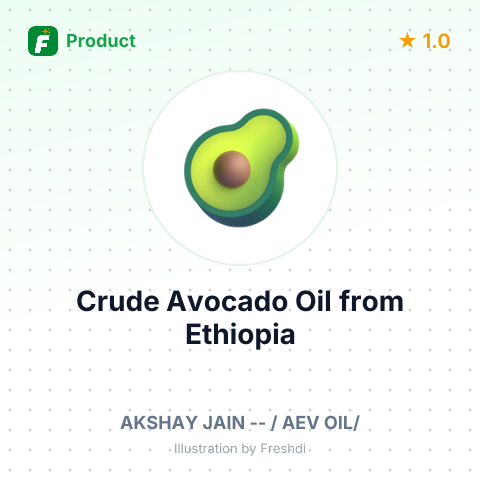 Crude Avocado Oil – summary card, no photo uploaded yet