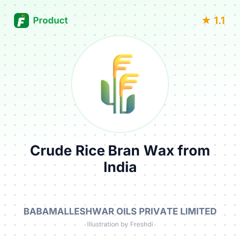 Crude Rice Bran Wax – product summary card, no photo uploaded yet