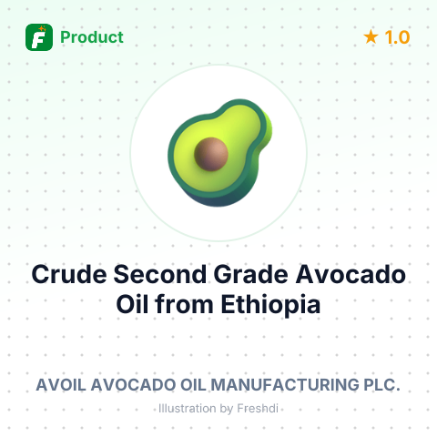 Crude Second Grade Avocado Oil – summary card, no photo uploaded yet