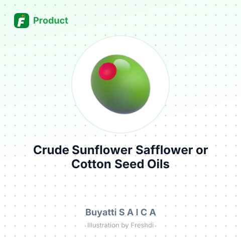Crude Sunflower, Safflower, or Cotton Seed Oils – summary card, no photo uploaded yet