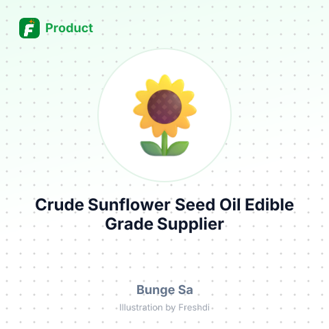 Crude Sunflower Seed Oil Edible Grade – summary card, no photo uploaded yet