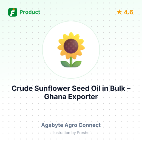 Crude Sunflower Seed Oil in Bulk – summary card, no photo uploaded yet