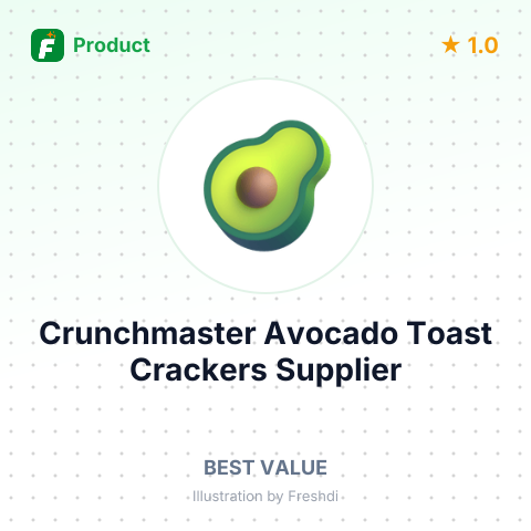 Crunchmaster Avocado Toast Crackers – summary card, no photo uploaded yet